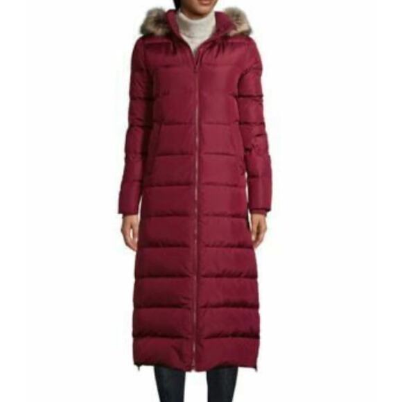 Lands' End Jackets & Blazers - LANDS END Sz LT Large Tall 53" Full Length Long Down Parka Jacket Hood Maroon